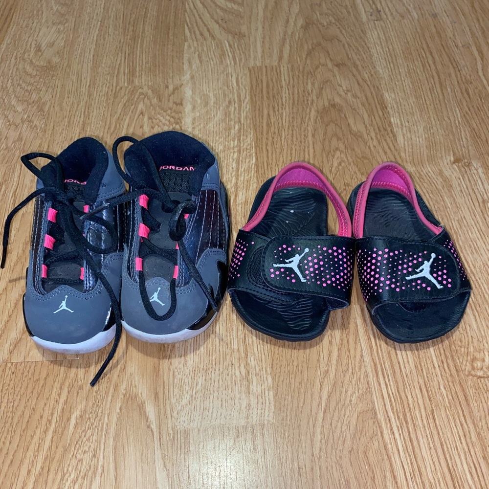 6c girls BUNDLE Jordan 14 Retro & Hydro 5 Slide GT
